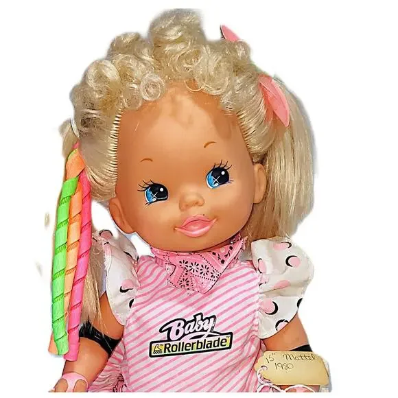 15" 1991 Vintage Mattel's Sweet & Sassy Retro Baby Rollerblade Doll~ She Works! - Picture 6 of 9